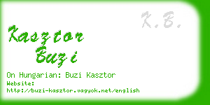 kasztor buzi business card